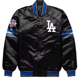 LA Dodgers blue satin jacket front view official MLB fanwear, JacketnJoint