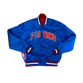 Detroit Pistons classic bomber satin jacket official NBA apparel, JacketnJoint