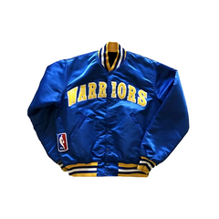 Golden State Warriors Dynasty satin jacket blue gold, JacketnJoint