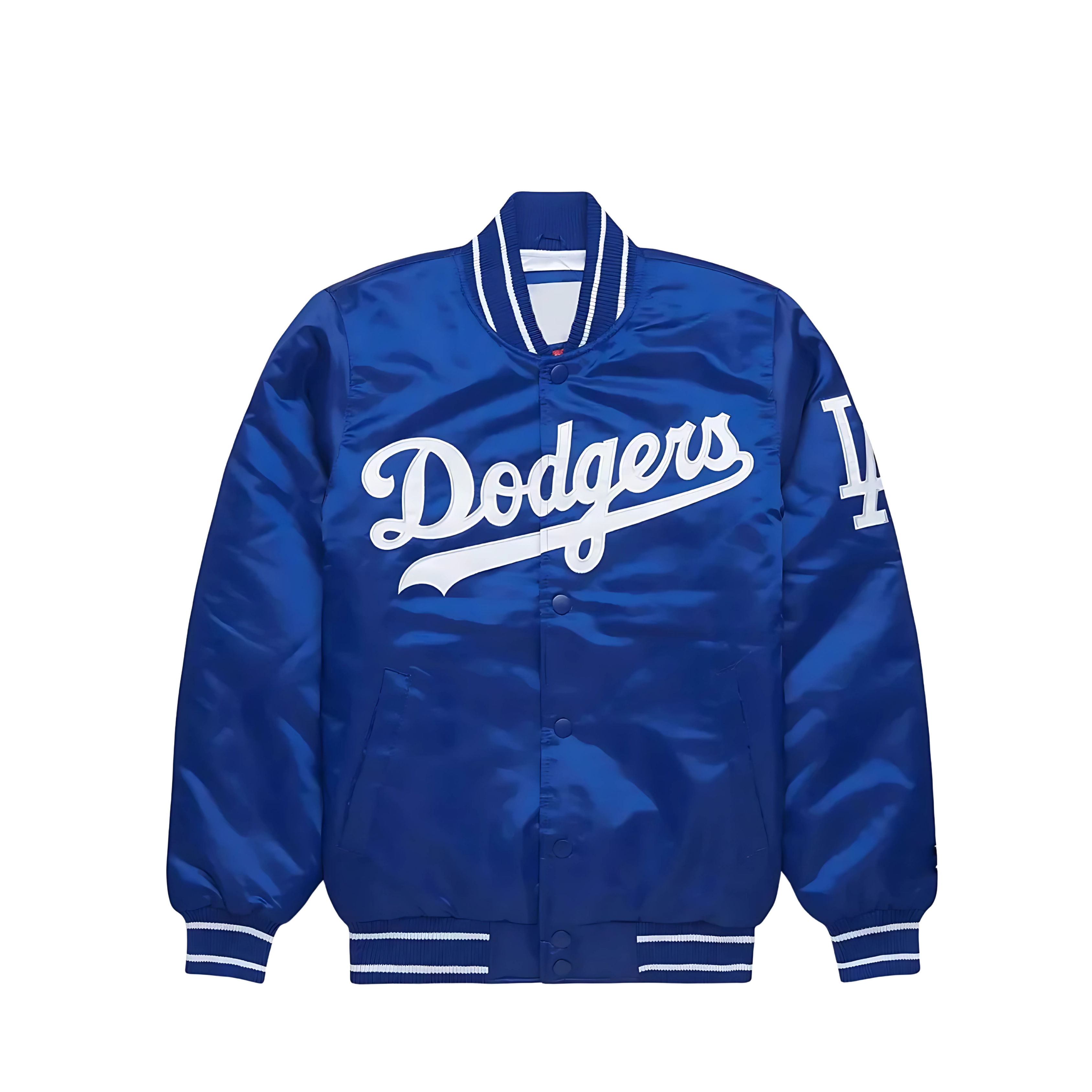 Los Angeles Dodgers Black Satin Bomber Jacket | JacketnJoint