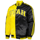 Utah Jazz Heritage Satin Jacket NBA official gear front view, JacketJoint