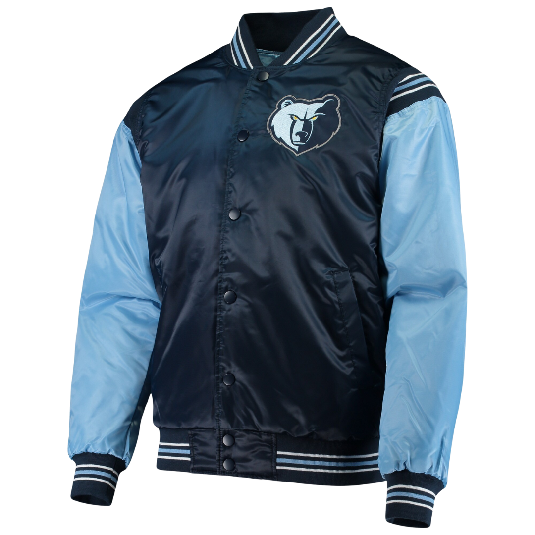 Memphis Grizzlies NBA Satin Varsity Jacket | JacketnJoint Memphis Grizzlies NBA Satin Varsity Jacket | JacketnJoint