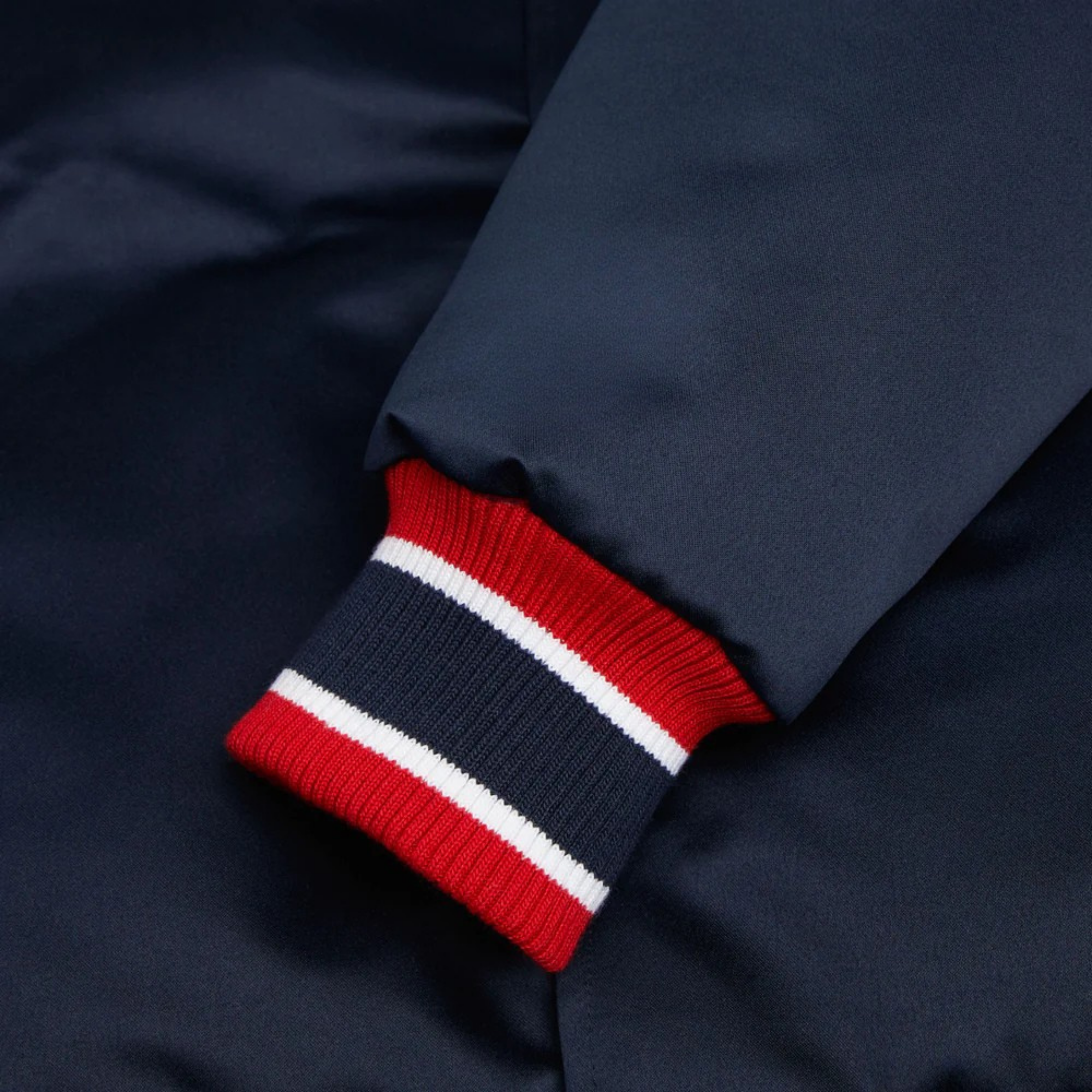 Atlanta Braves Navy Satin Jacket sleeves, JacketnJoint