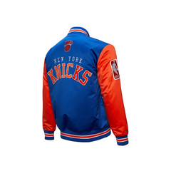 New York Knicks classic satin bomber jacket with team logo, JacketnJoint