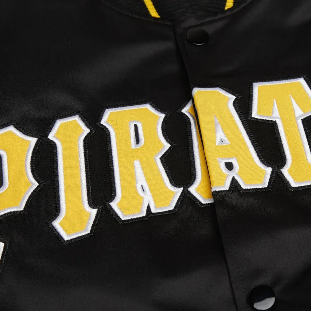 MLB Pittsburgh Pirates satin jacket with team logo, JacketnJoint