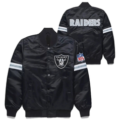 Authentic Las Vegas Raiders game-day satin jacket, JacketnJoint