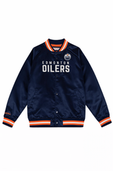 Edmonton Oilers Black NHL Satin Jacket