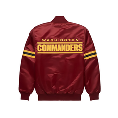 Washington Commanders Prime NFL Satin Jacket back view, JacketnJoint