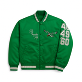 Philadelphia Eagles vintage green NFL jacket front view, JacketnJoint