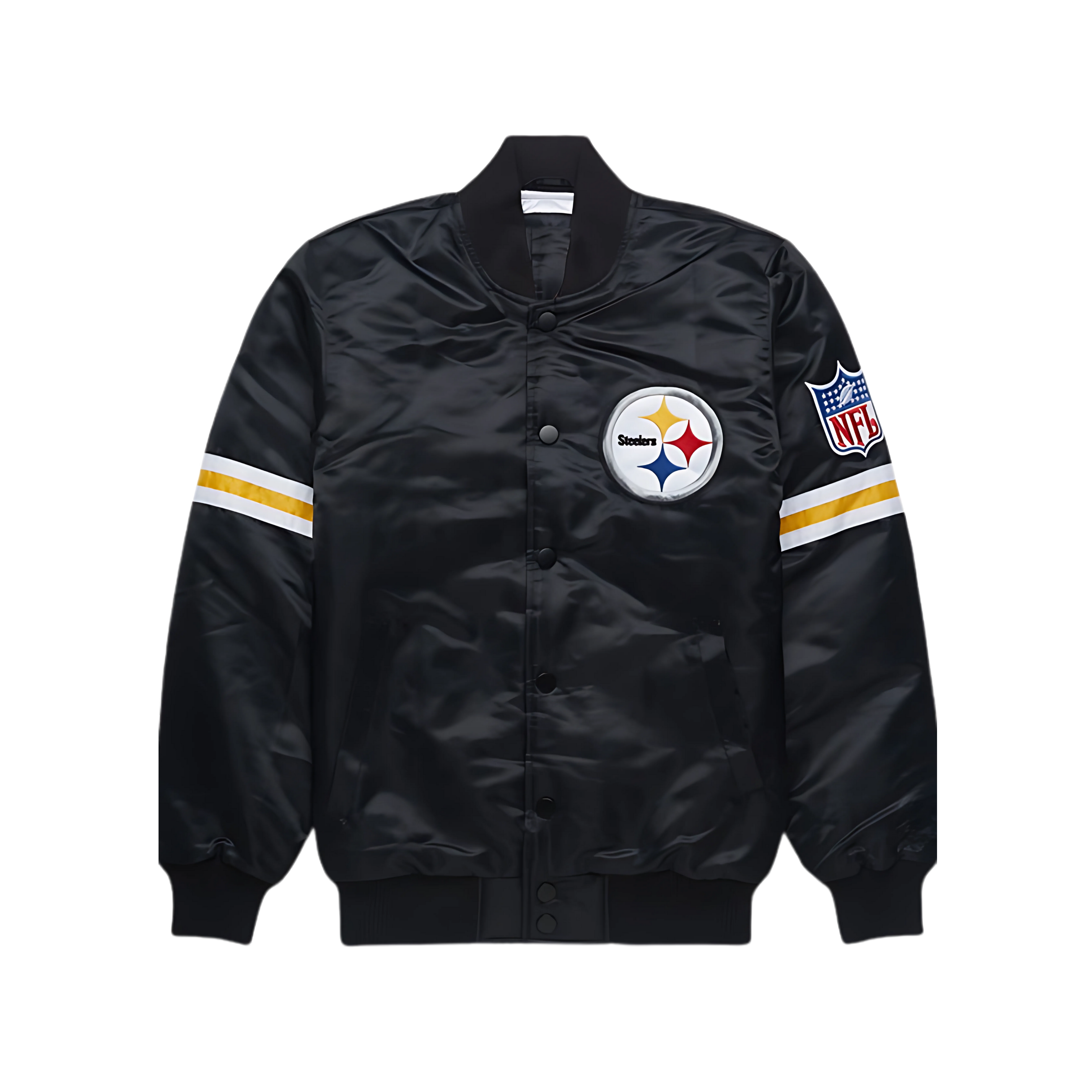 Pittsburgh Steelers NFL Satin Varsity Jacket | JacketnJoint Pittsburgh Steelers NFL Satin Varsity Jacket | JacketnJoint