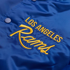 Royal blue satin jacket Los Angeles Rams NFL apparel, JacketnJoint