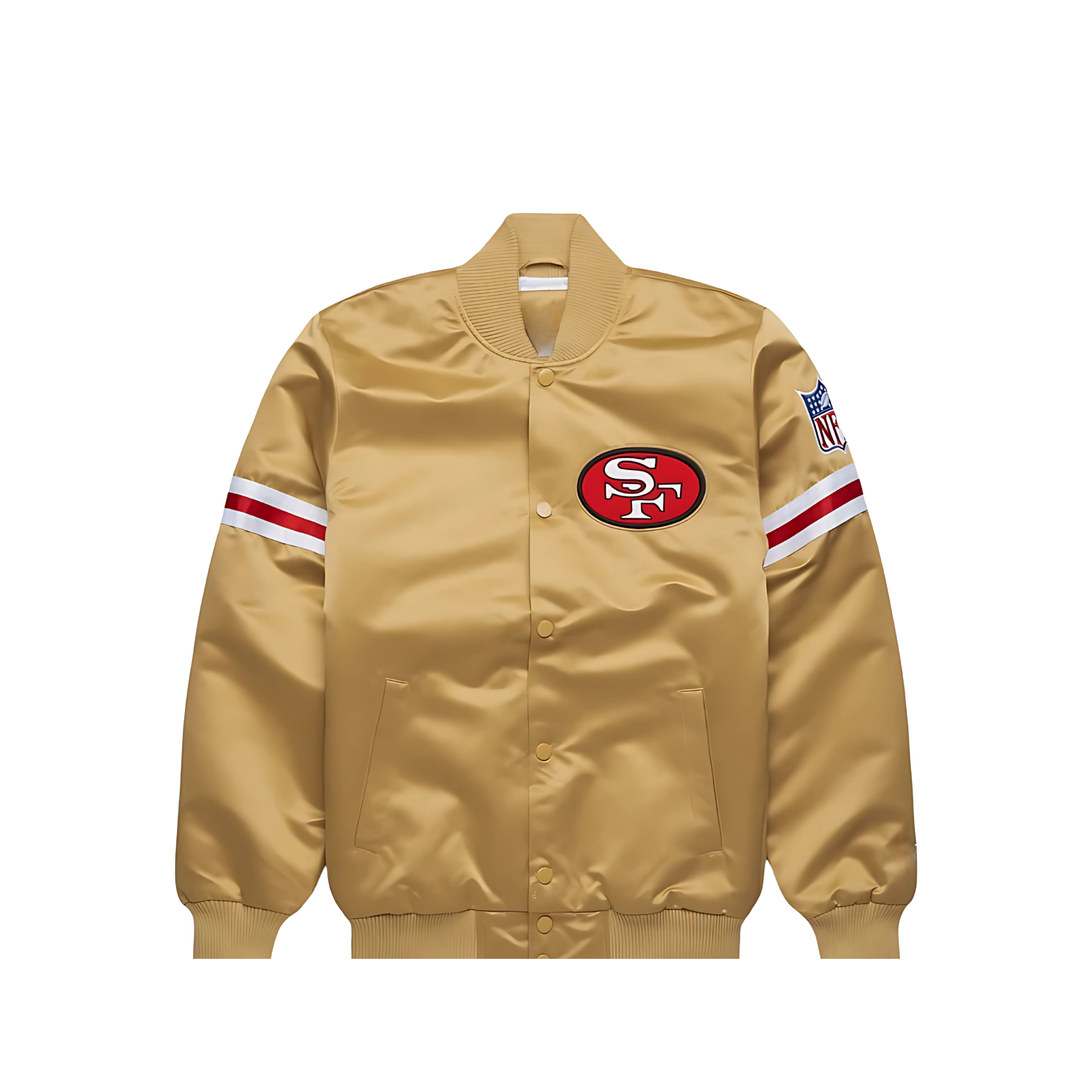 San Francisco 49ers NFL Satin Varsity Fan Jacket | JacketnJoint