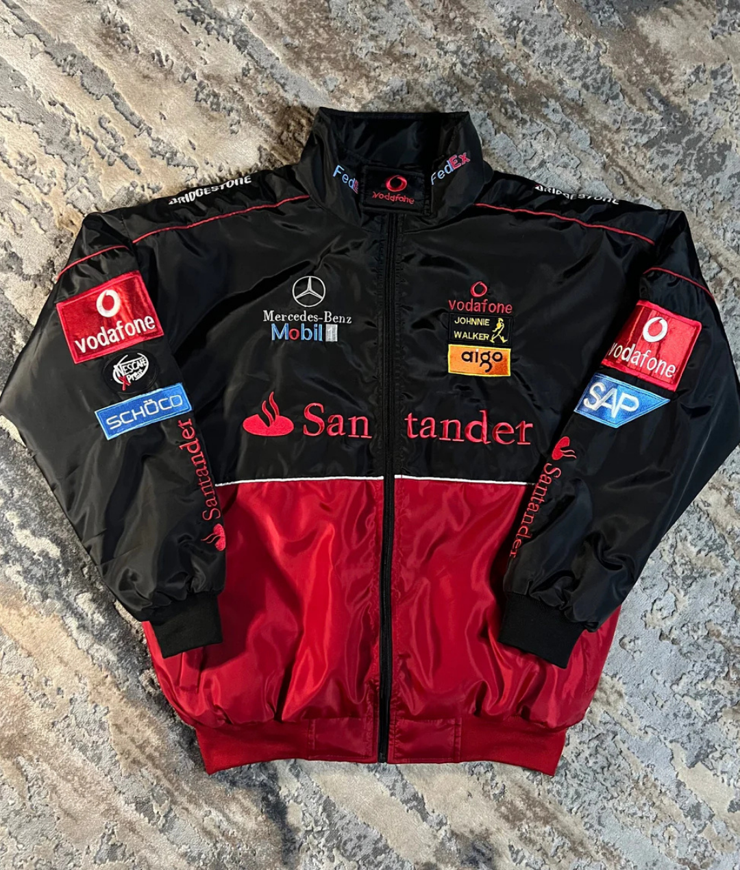 McLaren Mercedes Inspired Vintage Racing Jacket