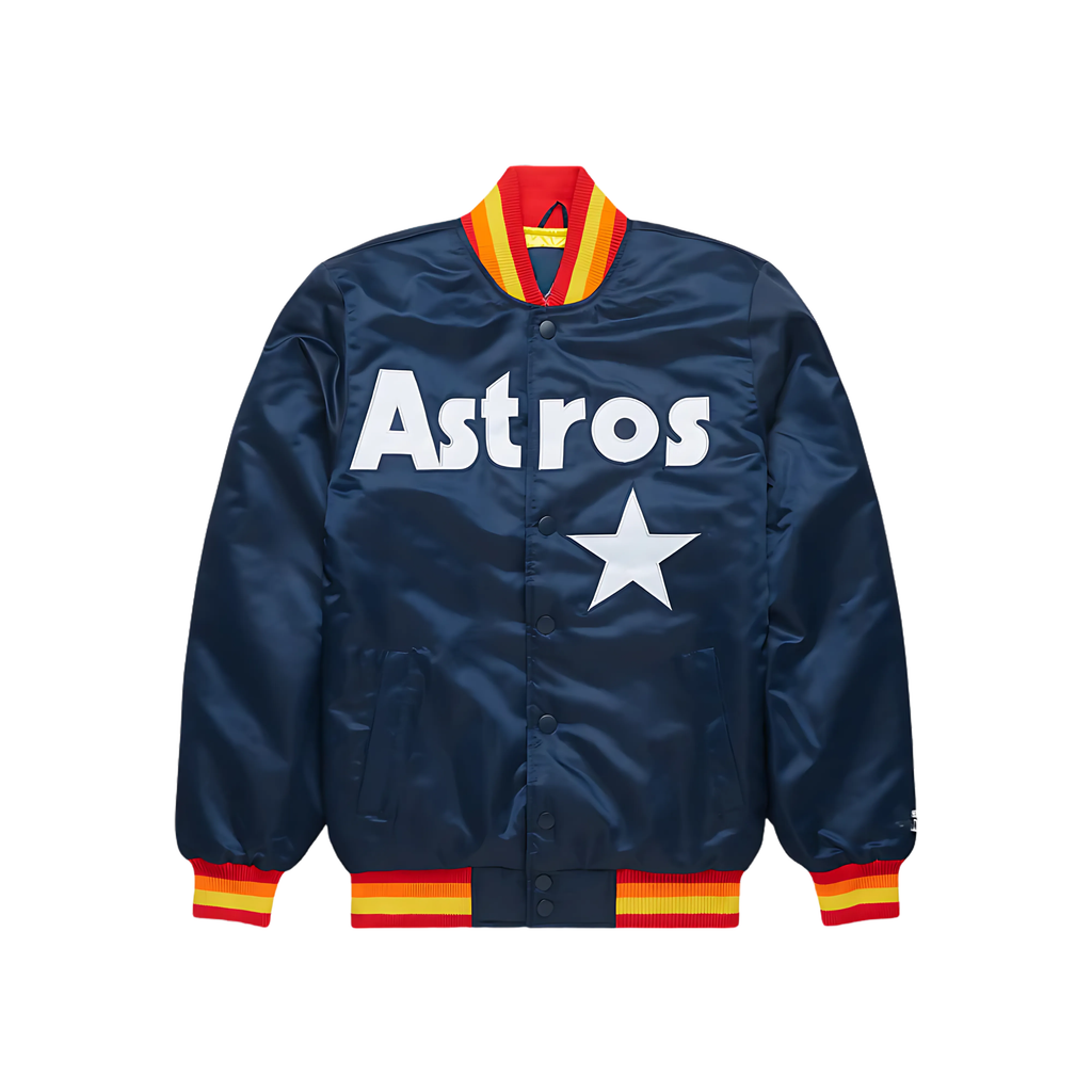 Houston Astros Galaxy Satin Bomber | Official MLB Baseball Jacket