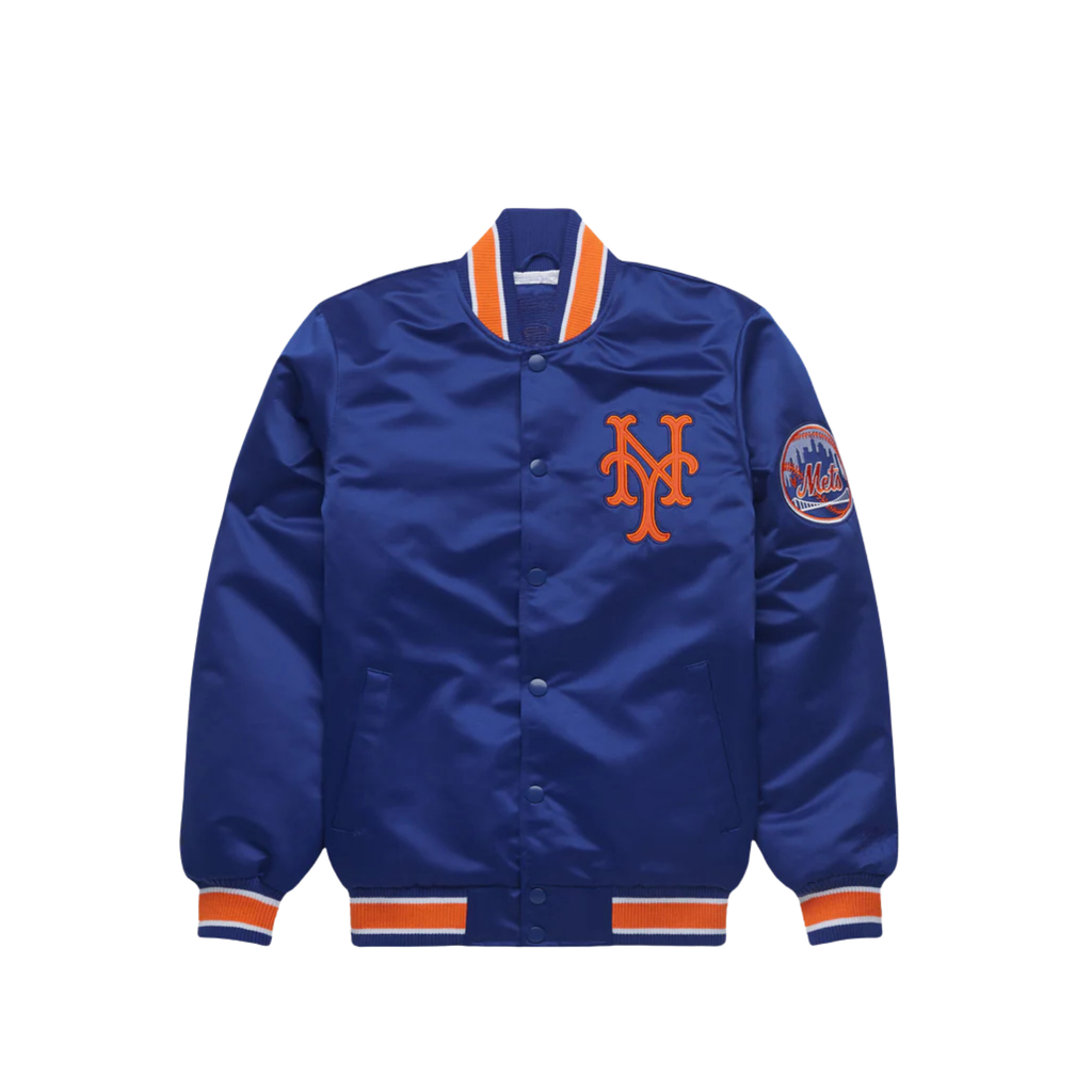 New York Mets MLB Premium Satin Varsity Jacket | JacketnJoint