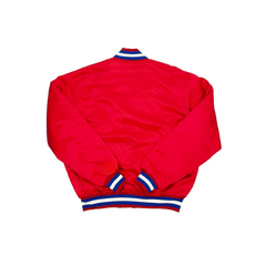 Los Angeles Clippers retro satin jacket official NBA fanwear backview, JacketnJoint