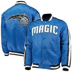 Orlando Magic black satin varsity jacket with team logo, JacketnJoint