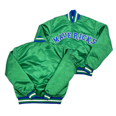 NBA Mavericks satin bomber jacket with embroidered logo, JacketnJoint
