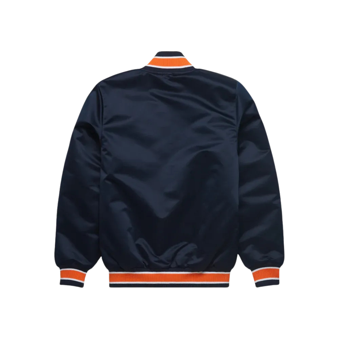 Official MLB Detroit Tigers satin jacket back view, JacketnJoint
