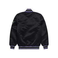 Tampa Bay Devil Rays Black Satin Bomber Jacket Back view, JacketnJoint