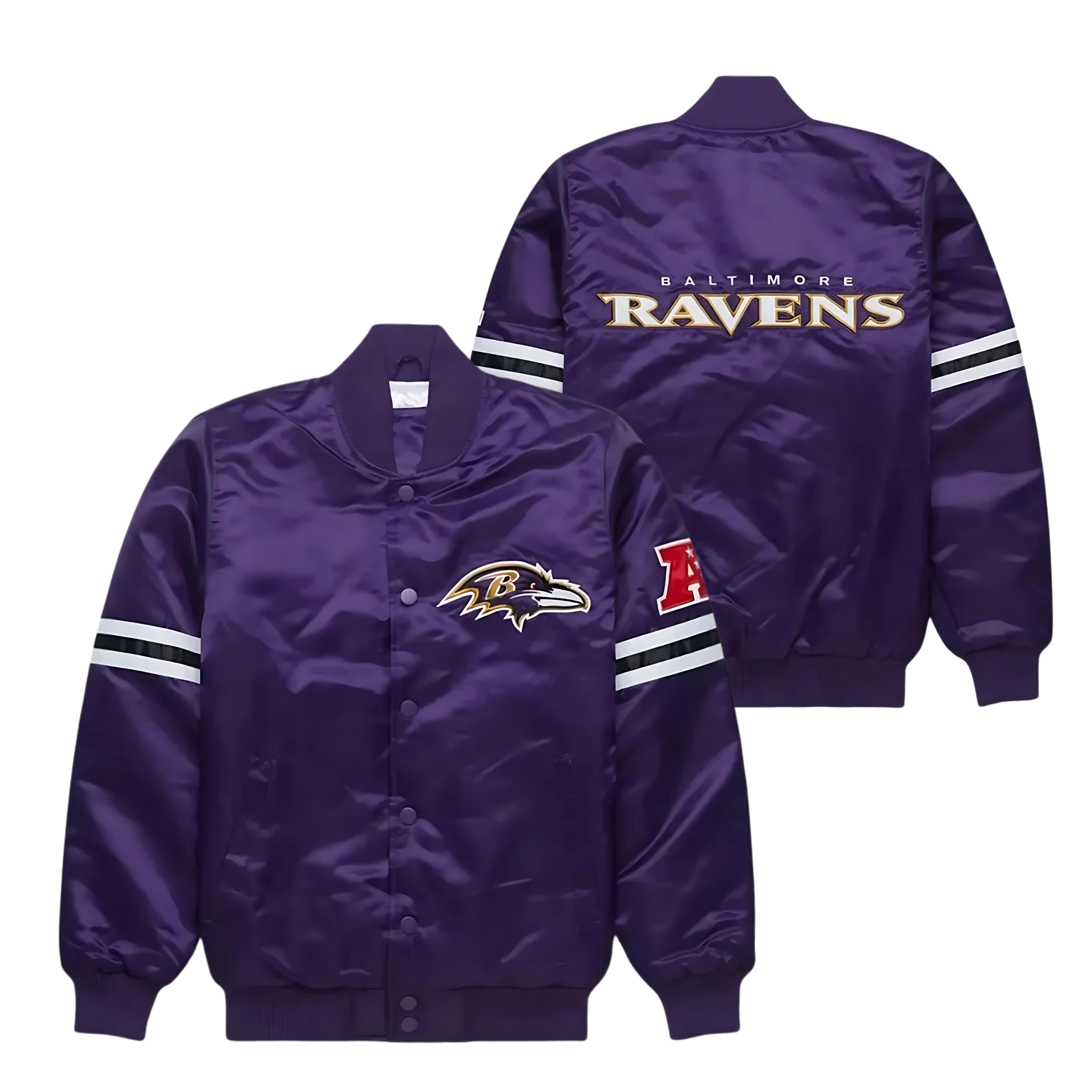 Baltimore Ravens team satin jacket for football supporters, JacketnJoint