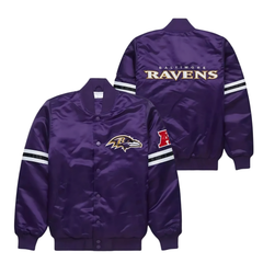 Baltimore Ravens team satin jacket for football supporters, JacketnJoint