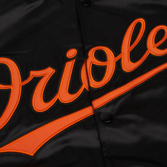Official MLB Baltimore Orioles satin jacket with team logo, JacketnJoint