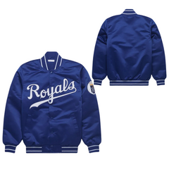 Classic Kansas City Royals fanwear satin bomber jacket, JacketnJoint
