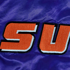 Official NBA Phoenix Suns satin bomber jacket with team logo, JacketnJoint