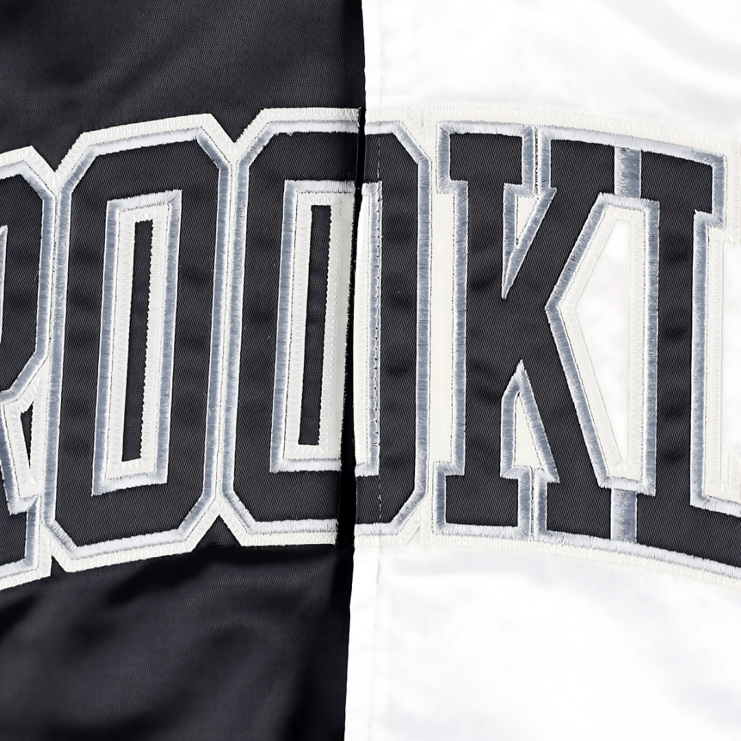 NBA Brooklyn Nets satin jacket black nights edition, JacketnJoint