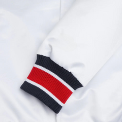 Washington Nationals white varsity satin jacket - classic MLB apparel, JacketnJoint