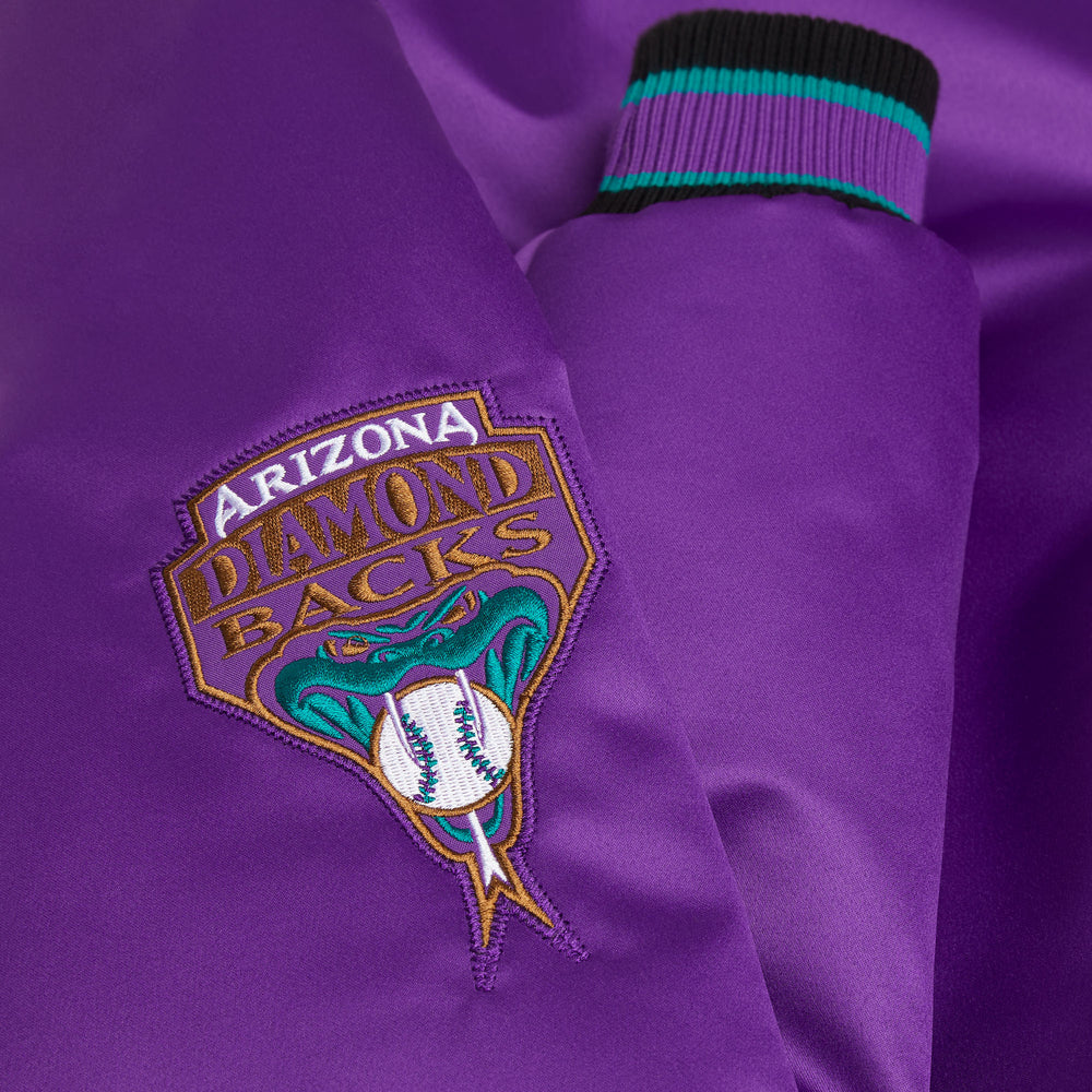 Official MLB Arizona Diamondbacks satin fan jacket embroidered logo, JacketnJoint