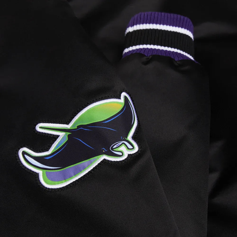 MLB Tampa Bay Devil Rays Satin Jacket  Logo, JacketnJoint