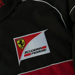 Ferrari heritage jacket, premium black satin embroidered logo, JacketnJoint