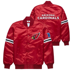 Official Arizona Cardinals red satin bomber jacket, JacketnJoint