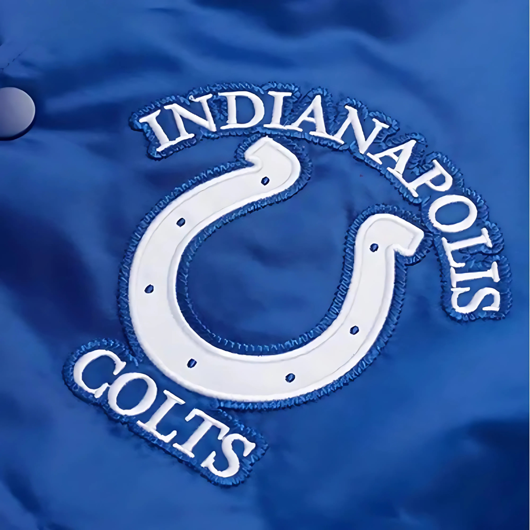Blue Satin Jacket Indianapolis Colts Fan Apparel, JacketnJoint