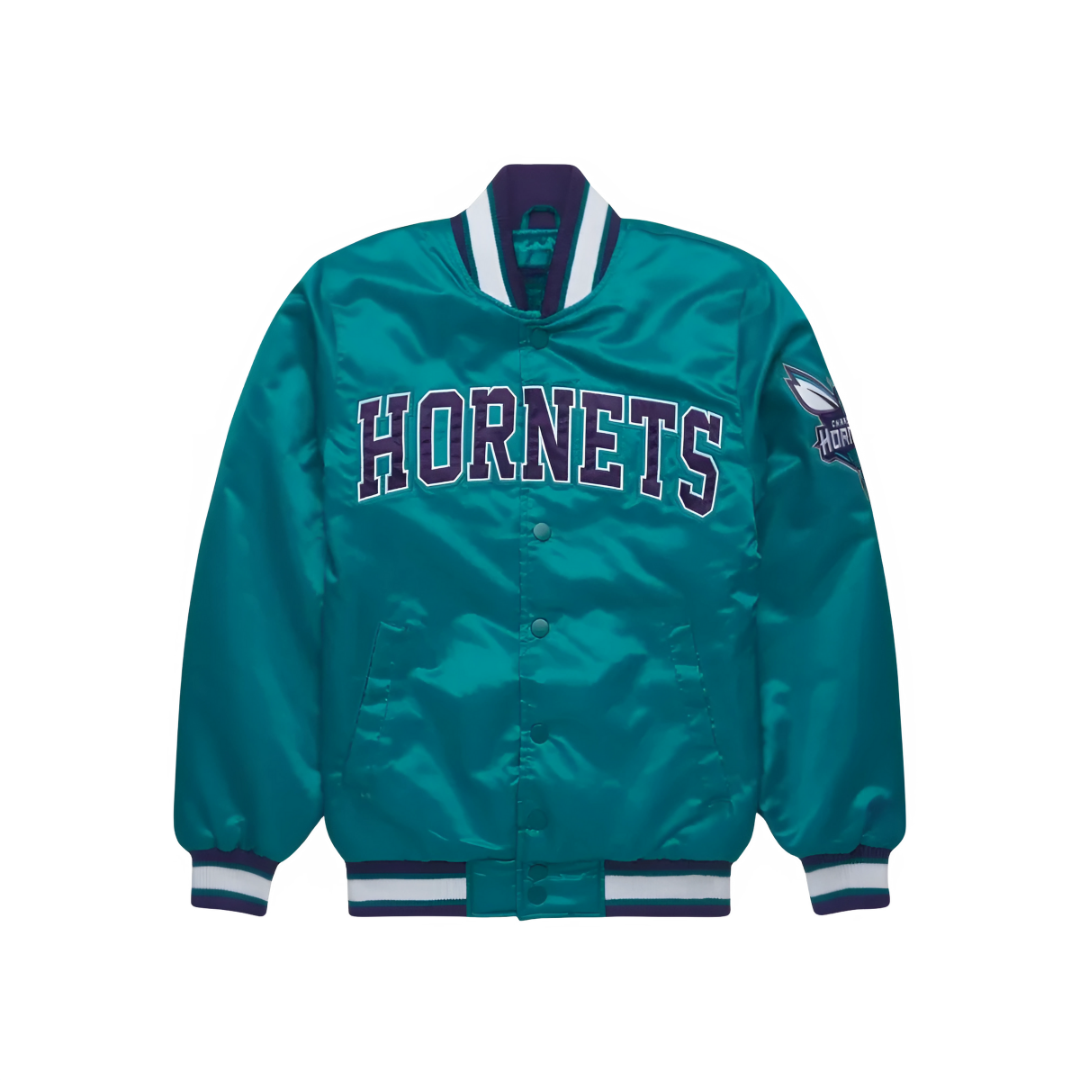 Charlotte Hornets heritage satin jacket official NBA apparel