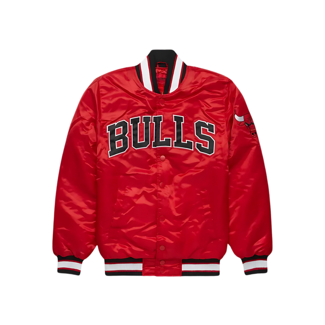 Chicago Bulls retro varsity satin jacket official NBA gear, JacketnJoint