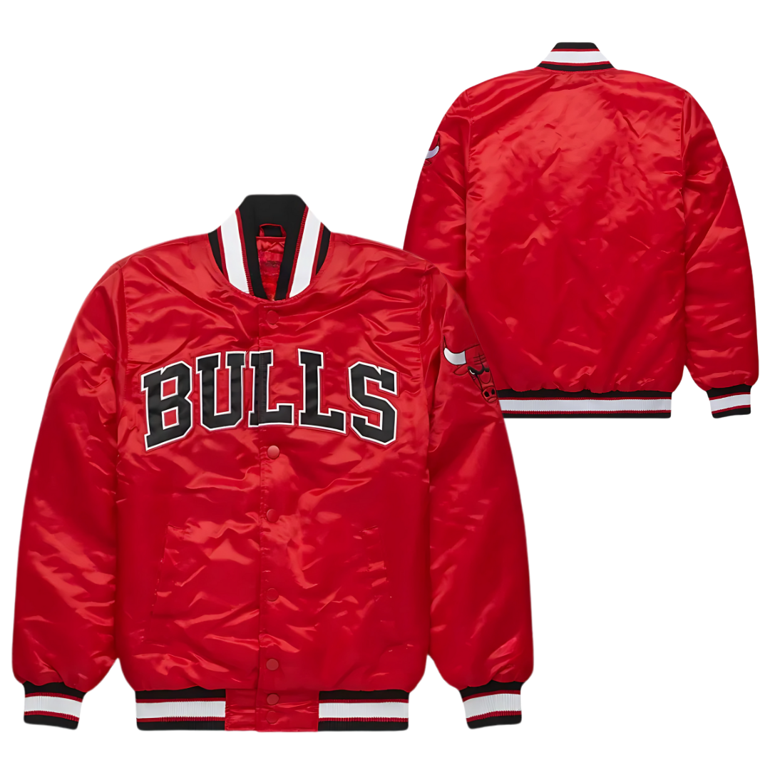 Official Chicago Bulls varsity satin basketball jacket, JacketnJoint
