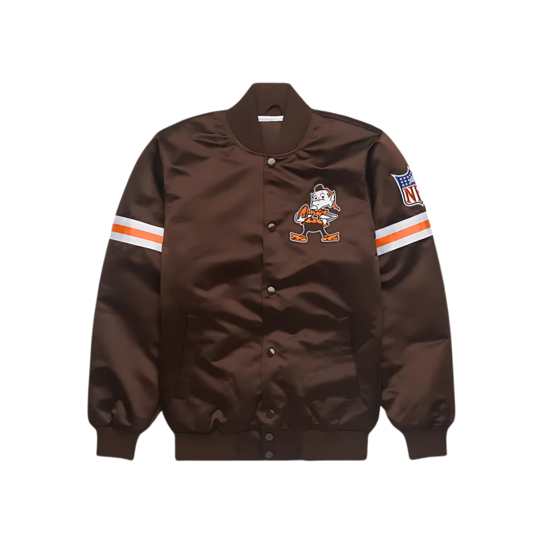 Cleveland Browns Elite NFL Jacket front view, JacketnJoint