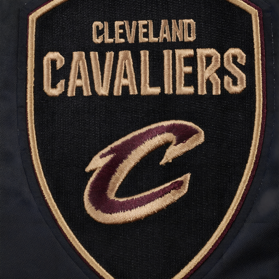 Official Cleveland Cavaliers satin basketball jacket embroidered logo, JacketnJoint
