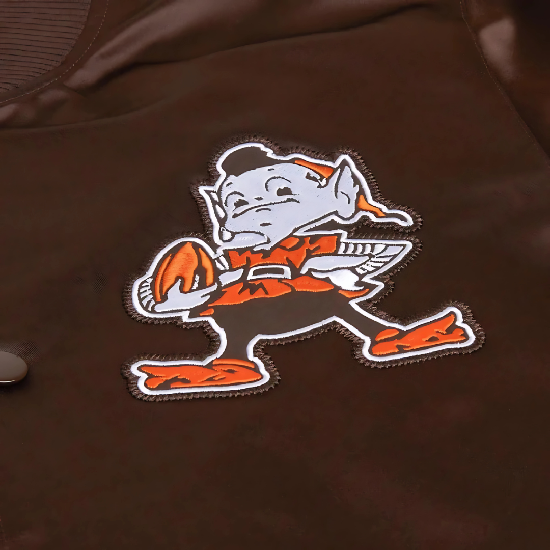 Official Cleveland Browns football jacket with embroidery, JacketnJoint