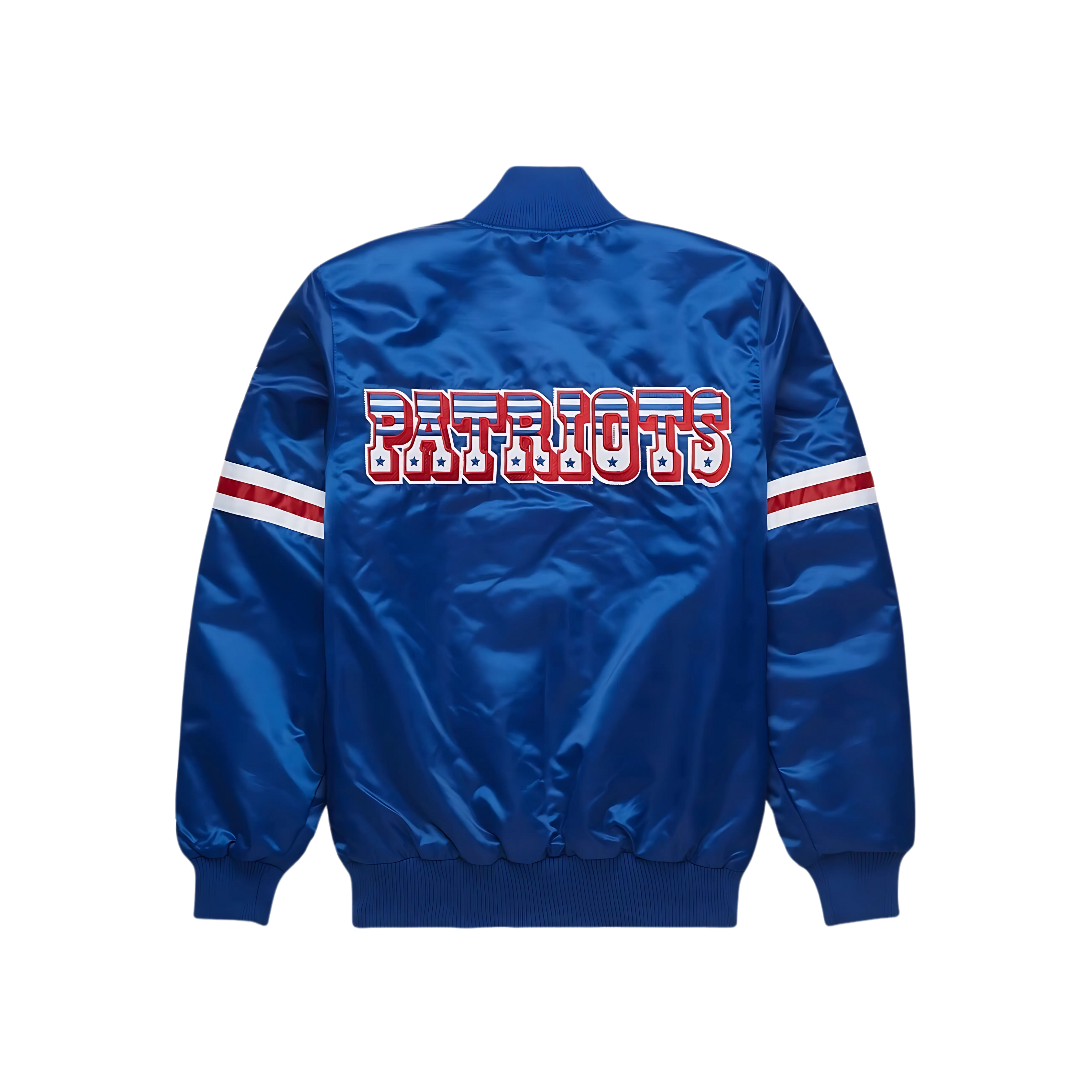 NFL Patriots navy satin jacket for game day and casual wear, JacketnJoint