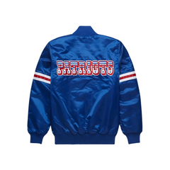 NFL Patriots navy satin jacket for game day and casual wear, JacketnJoint