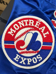 Montreal Expos Bomber Blue Satin Jacket