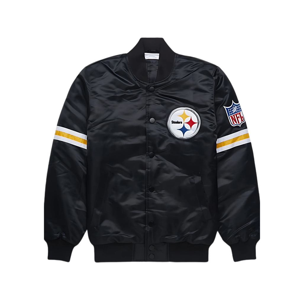 Pittsburgh Steelers NFL Satin Varsity Jacket | JacketnJoint