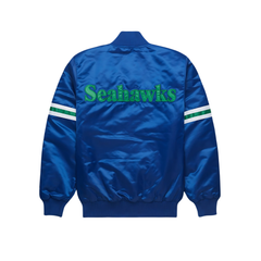 Official Seahawks satin bomber football fanwear, JacketnJoint