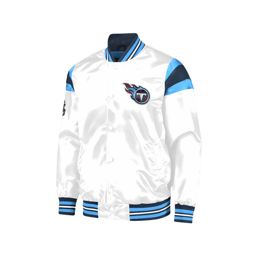 Tennessee Titans NFL Premium Satin Varsity Jacket | JacketnJoint