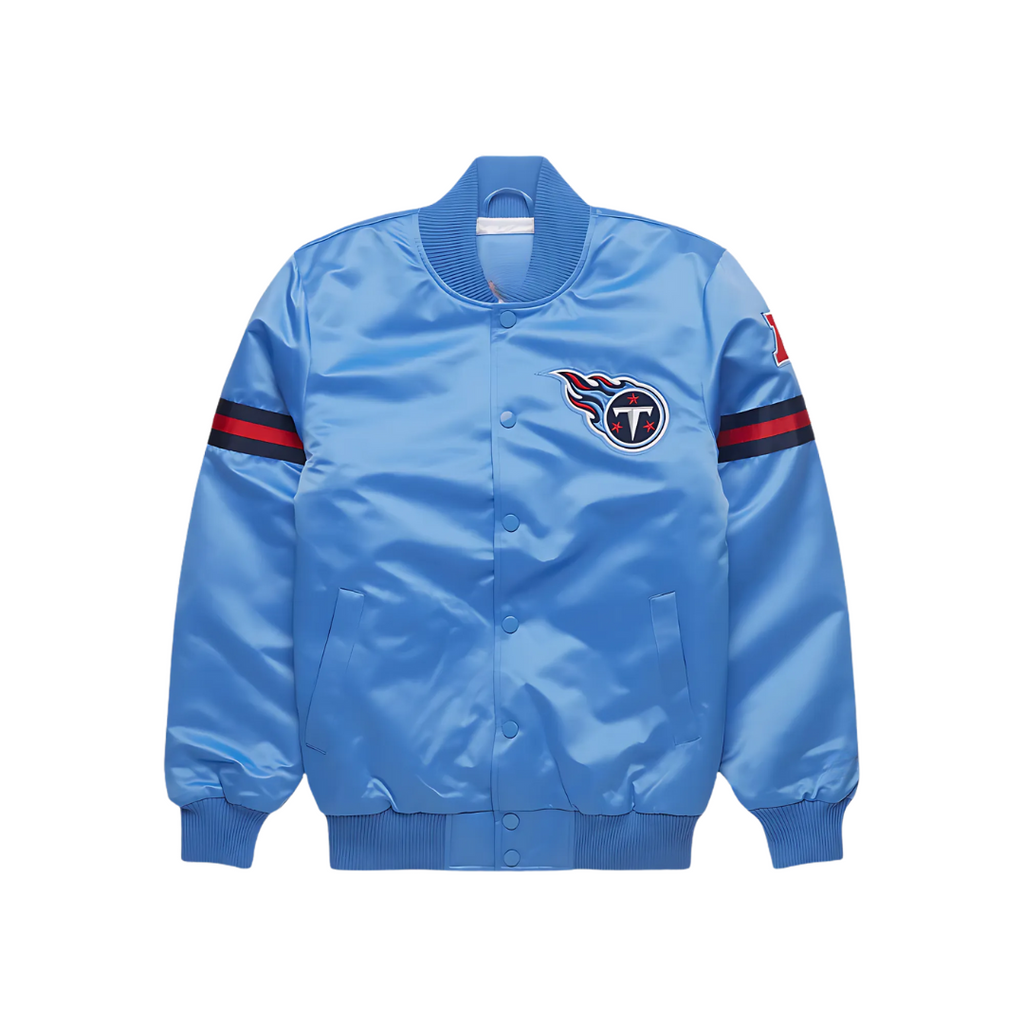 Tennessee Titans NFL Premium Satin Varsity Jacket | JacketnJoint