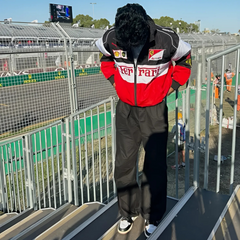 Premium Ferrari satin varsity jacket for F1 enthusiasts, JacketnJoint